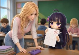 I scored ~ on ~.のイラスト