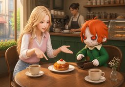 take ~'s word for itのイラスト