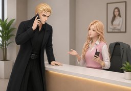 Please tell her that ~ called.のイラスト