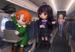 Exchange ~ with ~.のイラスト