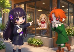 run into ~のイラスト