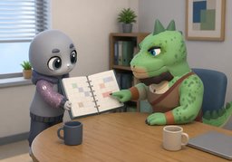 take ~ into accountのイラスト