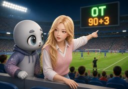 We're in overtime.のイラスト