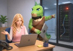 bark up the wrong treeのイラスト