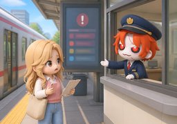 ~ has been delayed.のイラスト