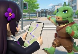 Is ~ within walking distance?のイラスト