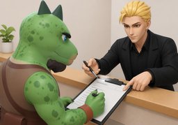 Please write ~ here.のイラスト