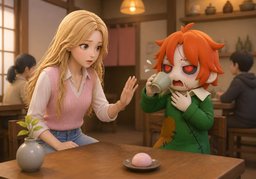 choke on ~のイラスト