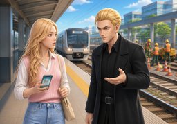 ~ will be on time if ~.のイラスト