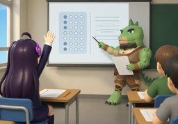 What ~ will be on the test?のイラスト