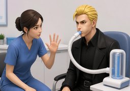 Breathe in and hold ~.のイラスト