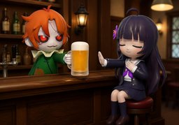 I can't drink any more.のイラスト