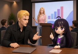 ~ was successful as a ~.のイラスト
