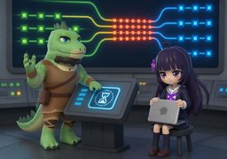 Could you try again in ~?のイラスト
