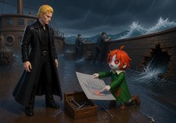 ~ go down with the ship.のイラスト