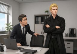 talk down to ~のイラスト