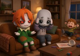 ~ grow out of ~.のイラスト