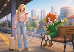 Look me up when you're in town.のイラスト
