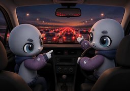 I get stopped by ~.のイラスト