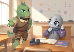 I'm better at ~ than ~.のイラスト