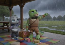 rain cats and dogsのイラスト