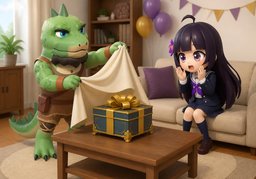 be in for a treatのイラスト