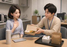 I'll treat you to ~.のイラスト