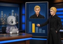 The approval rating for ~ is ~.のイラスト