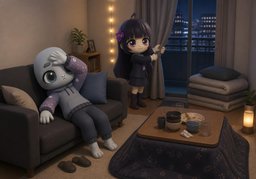 Let's call it a night.のイラスト