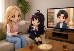 I saw ~ on TV.のイラスト