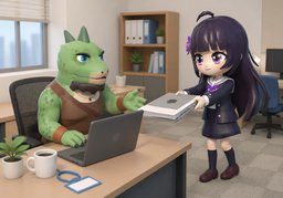 I'll get you ~ right away.のイラスト