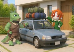 packed and ready to goのイラスト