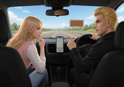 How much farther do ~ have to go?のイラスト