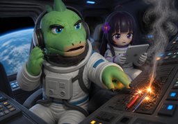 Houston, we have a problem.のイラスト