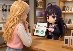 Delivery is free for ~.のイラスト