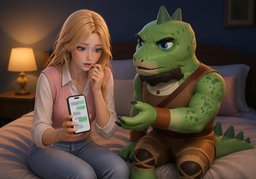 ~ is cheating on ~.のイラスト