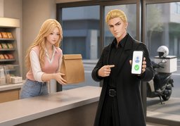 Do you want ~ delivered?のイラスト