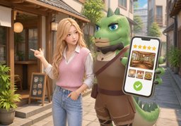 I found ~ online.のイラスト