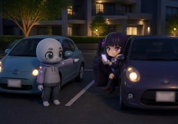 Let's split up and take ~.のイラスト