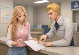 ~ should be written ~, right?のイラスト