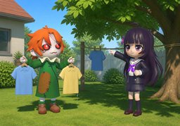 Hang ~ in the shade.のイラスト