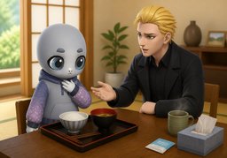 You're not eating.のイラスト