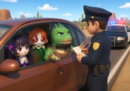 I got fined for ~.のイラスト