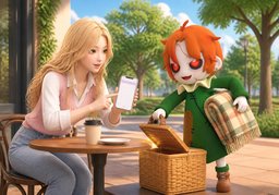 Let's go on a picnic.のイラスト
