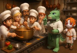Too many cooks spoil the broth.のイラスト