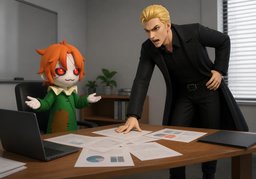 You're not helping.のイラスト