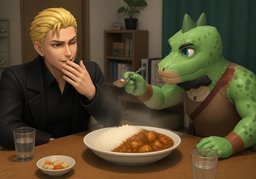 ~ is a bit spicy.のイラスト