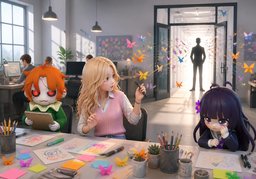 When ~ comes in, ~ flies out.のイラスト