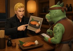 I'll have ~ tonight.のイラスト