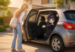 Hop in.のイラスト
